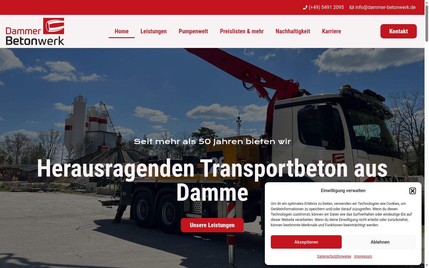 Skärmbild av samtyckesbannern som visades före någon interaktion