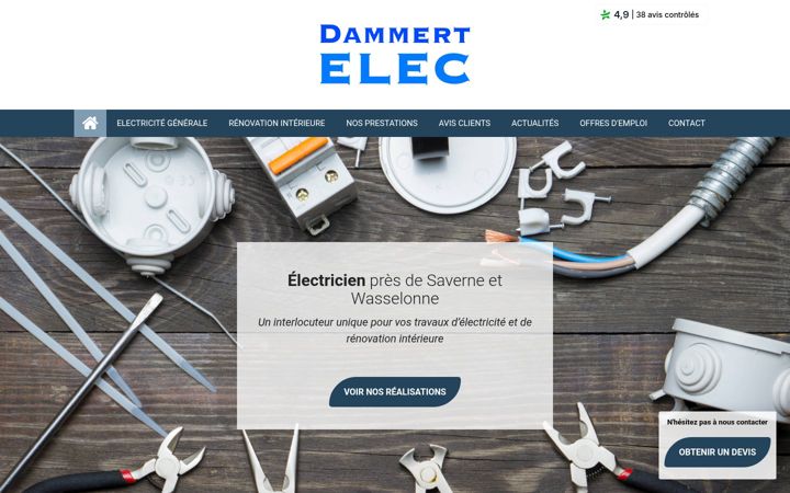 Zrzut ekranu dammert-elec.fr