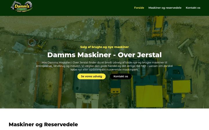 Screenshot of damms-maskiner.dk