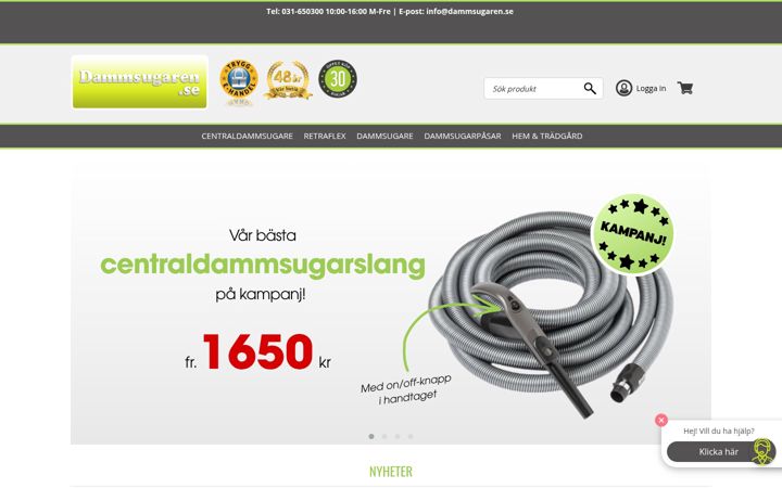 Screenshot of dammsugaren.se