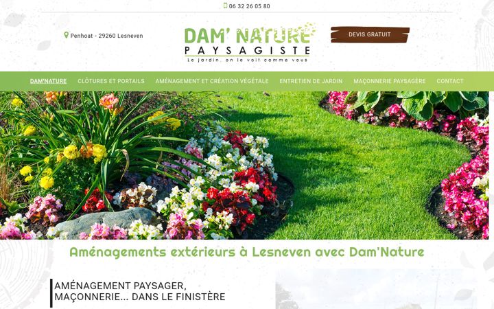 Zrzut ekranu damnature-paysagiste.fr