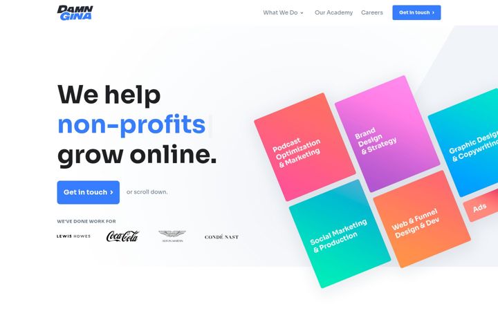 Screenshot of damngina.marketing