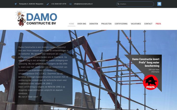 Skjermbilde av damoconstructie.nl
