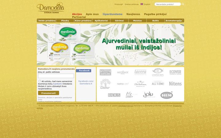 Screenshot di damodara.lt