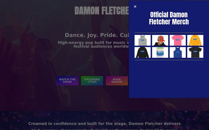 Screenshot of damonfletcher.com