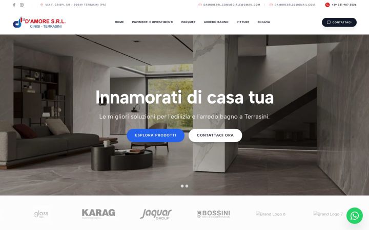 Screenshot of damoresrlterrasini.it