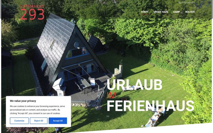 Screenshot of damp-ferienhaus-293.de