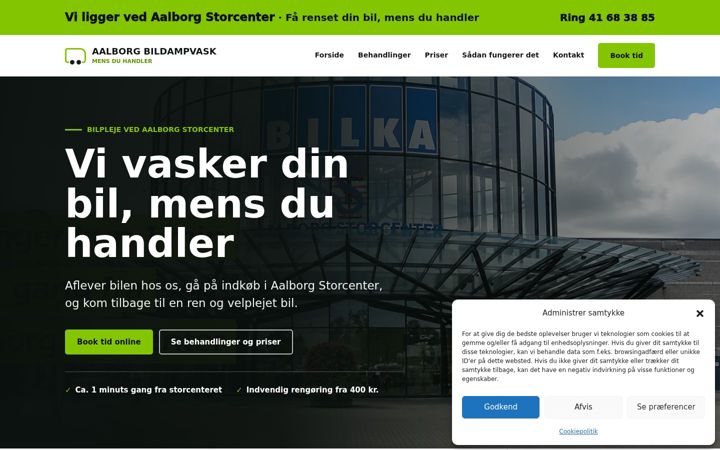 Screenshot of damp-vask.dk