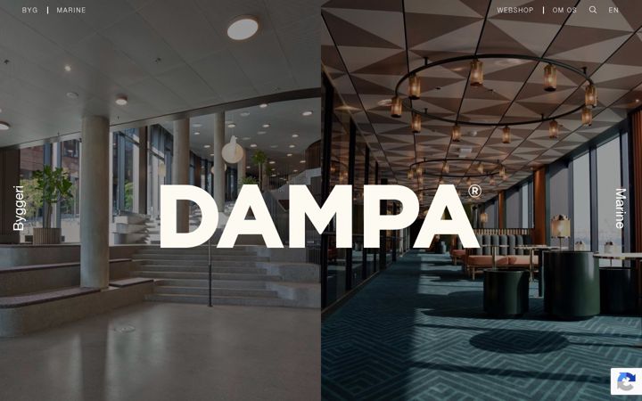 Screenshot of dampa.dk