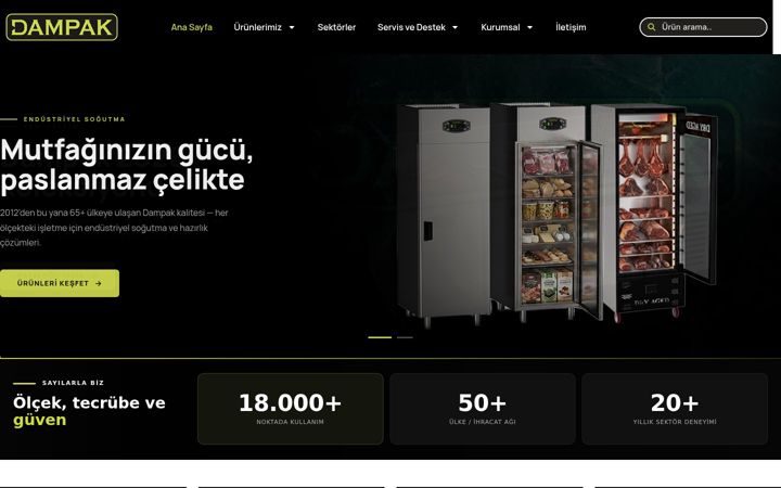 Snímek obrazovky dampak.com.tr