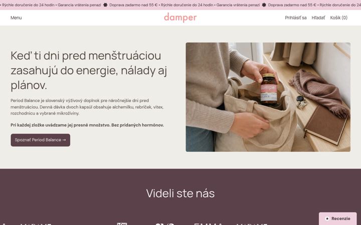 Screenshot of damper.sk