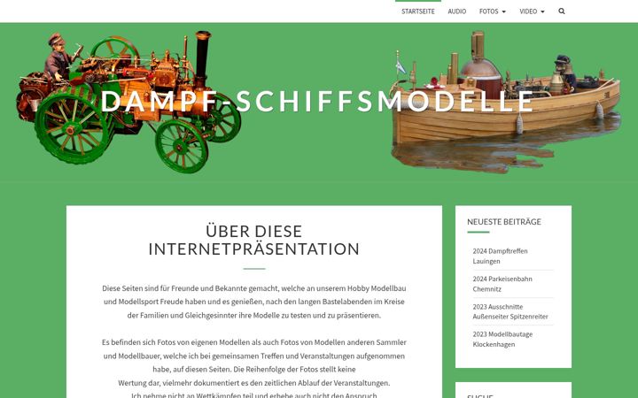 Screenshot of dampf-schiffsmodelle.de
