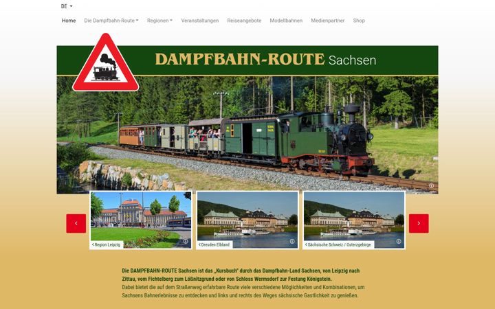 Screenshot of dampfbahnroute.de