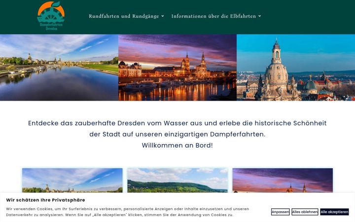 Screenshot of dampferfahrt-dresden.com