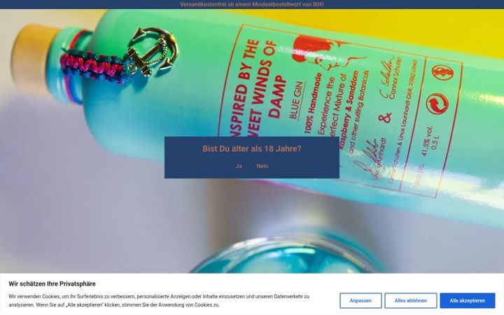 Screenshot of dampgin.com