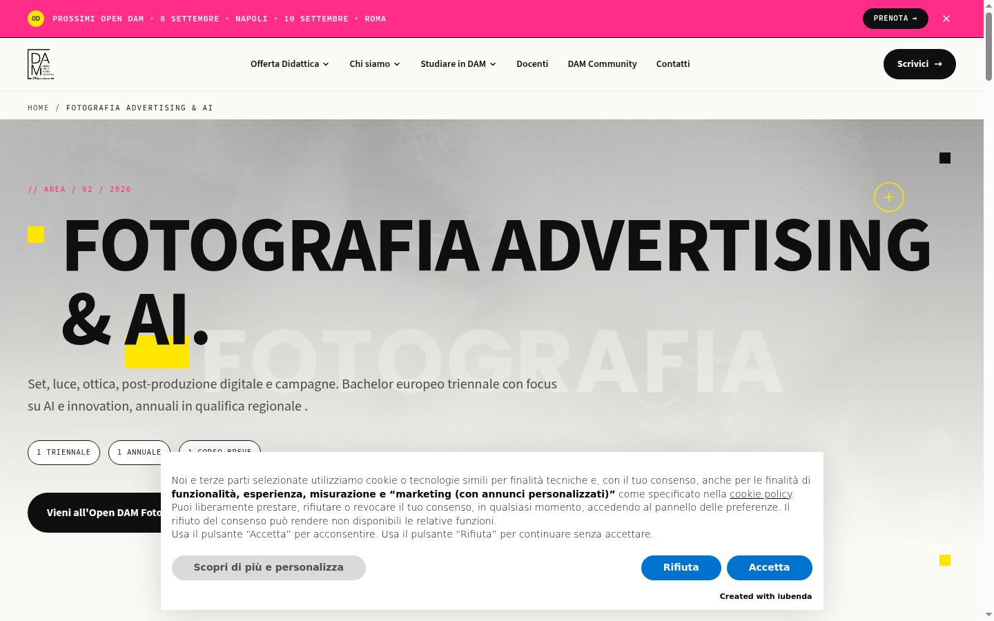 Screenshot of the consent banner shown before any interaction