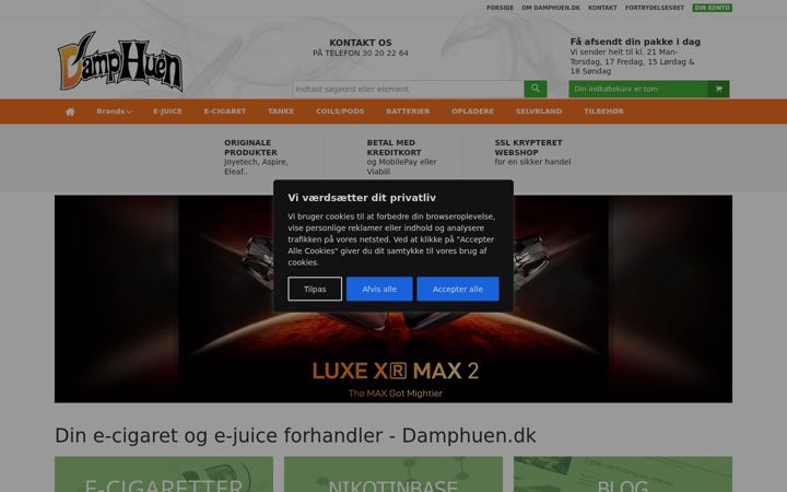 Screenshot of damphuen.dk