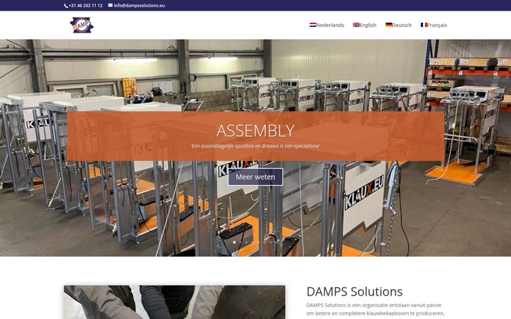 Screenshot of dampssolutions.eu