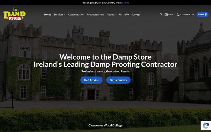 Screenshot di dampstore.ie