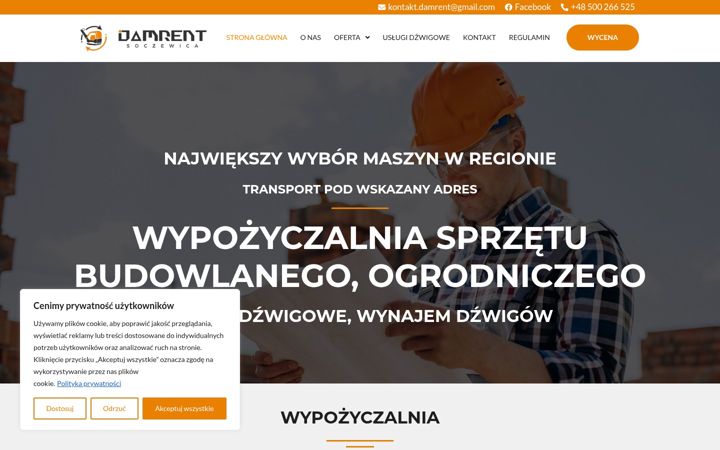 Screenshot of damrent.pl