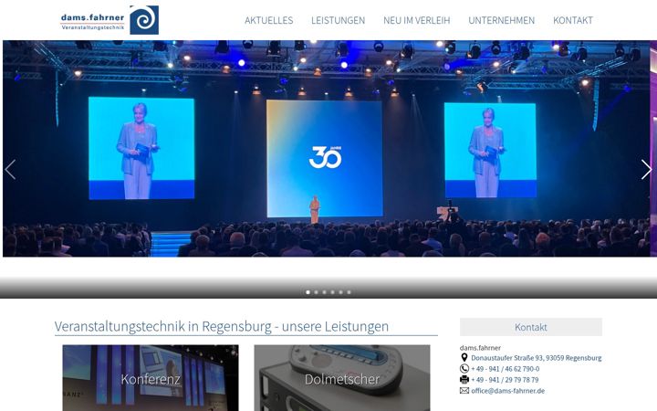 Screenshot of dams-fahrner.de