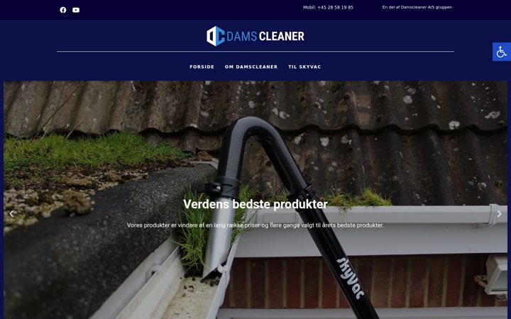 Screenshot of damscleaner.dk