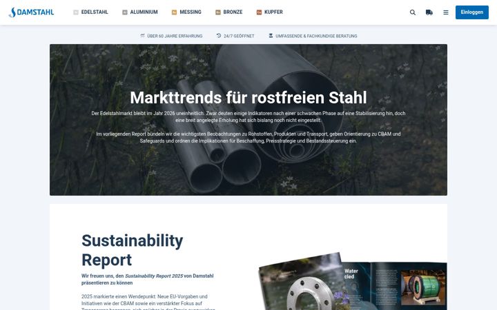 Screenshot of damstahl.de
