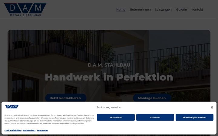 Screenshot of damstahlbau.de