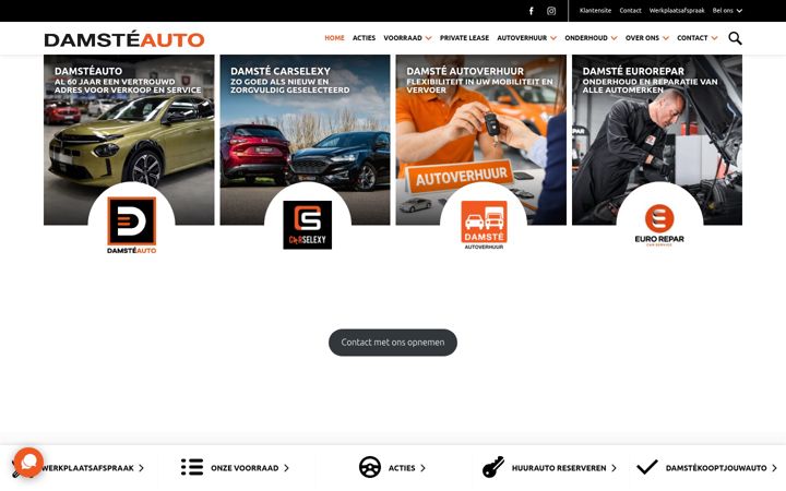 Skjermbilde av damste-auto.nl