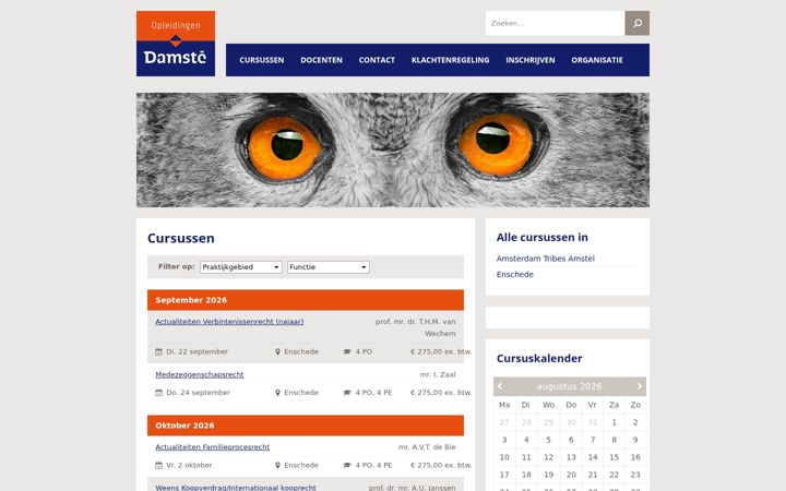 Skjermbilde av damste-opleidingen.nl
