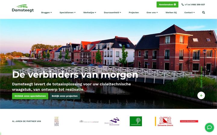 Skjermbilde av damsteegtwaterwerken.nl