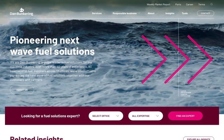 Screenshot of dan-bunkering.com
