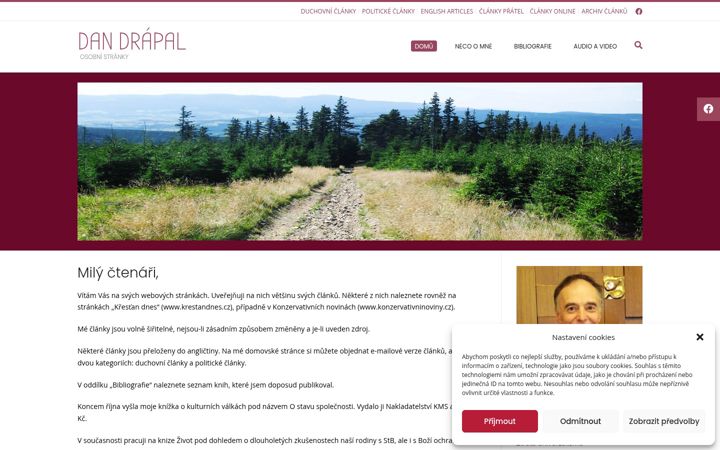 Screenshot stránky dan-drapal.cz