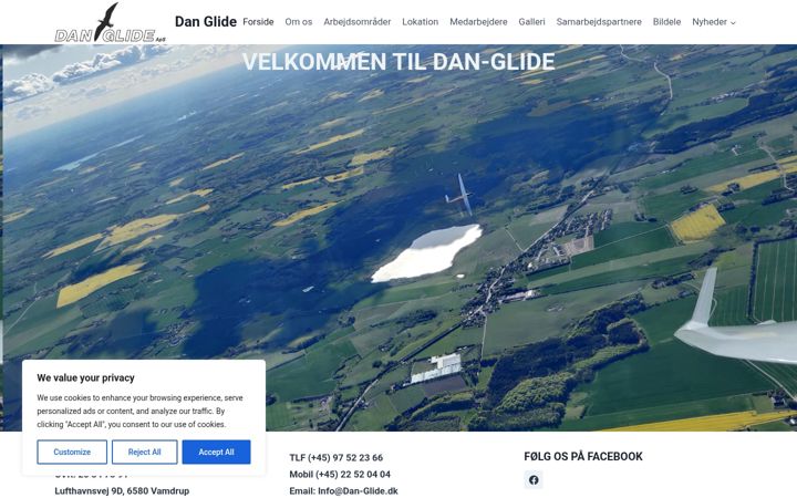 Screenshot of dan-glide.dk