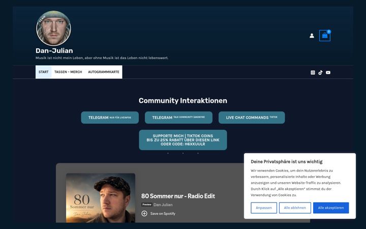 Screenshot of dan-julian.de