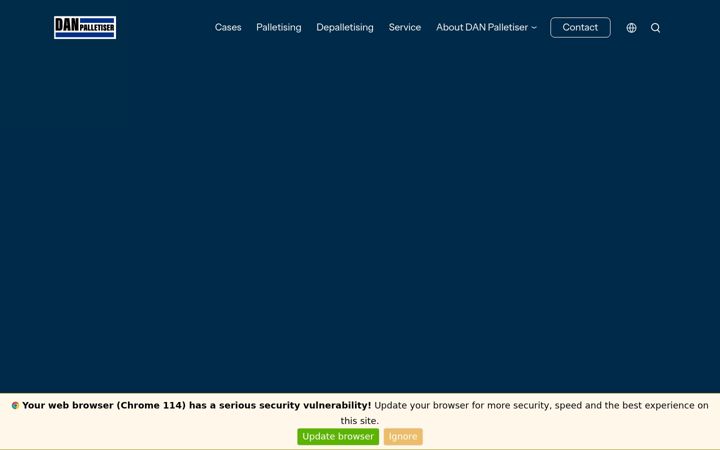 Screenshot of dan-palletiser.com