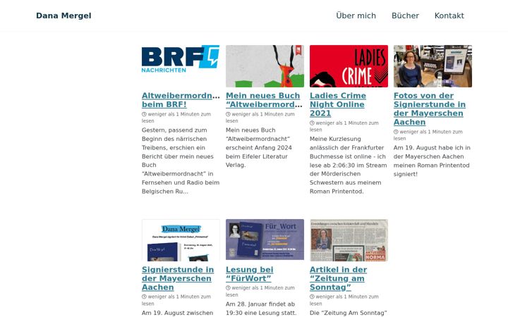 Screenshot of dana-mergel.de
