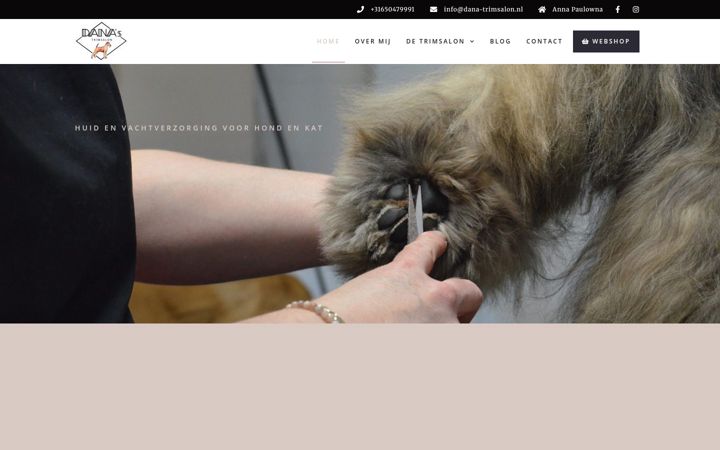Skjermbilde av dana-trimsalon.nl