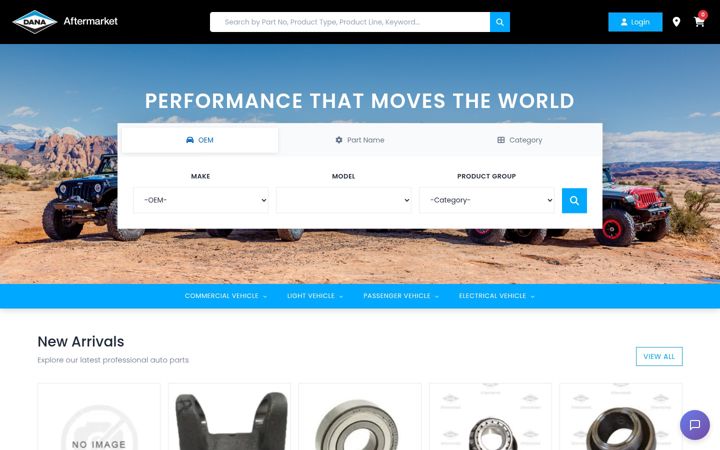 Screenshot of danaaftermarket.in