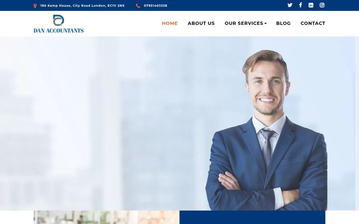 Екранна снимка на danaccountants.co.uk