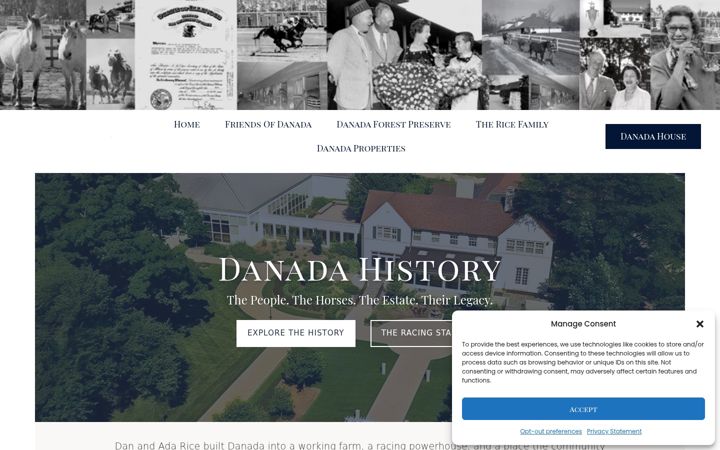 Snímek obrazovky danadahistory.org