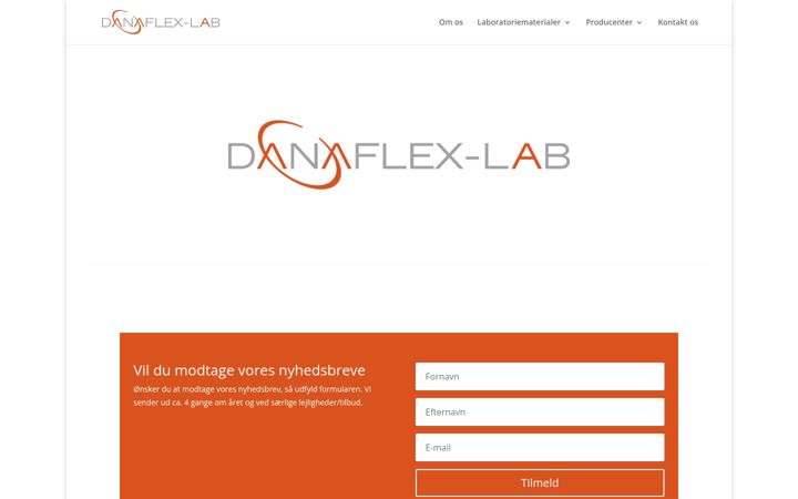 Screenshot of danaflex-lab.dk