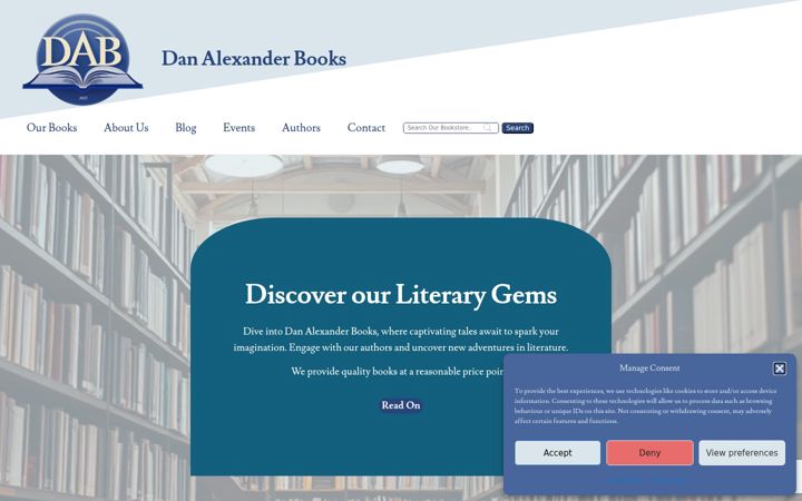 Екранна снимка на danalexanderbooks.co.uk