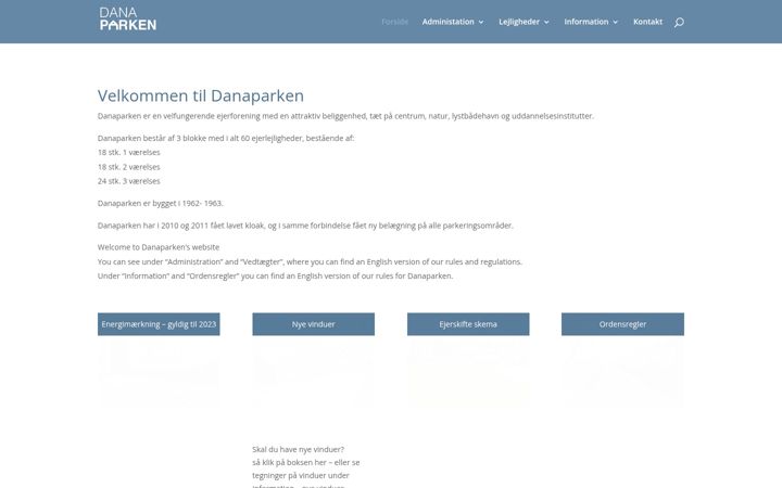 Skærmbillede af danaparken.dk