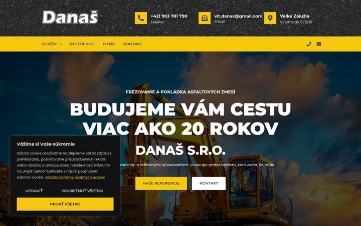 Screenshot of danas.sk