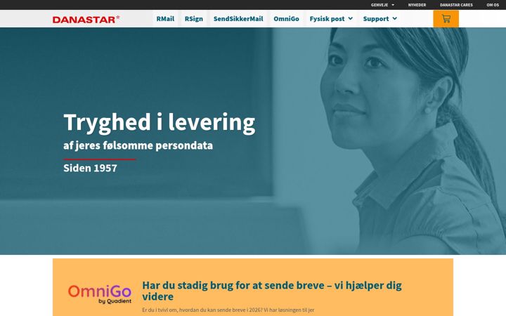 Screenshot of danastar.dk