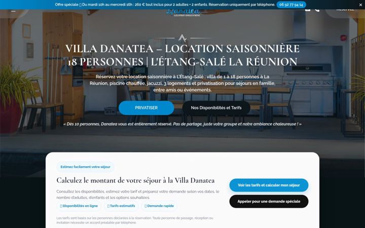 Screenshot of danatea.com