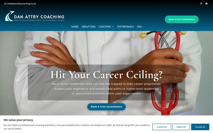 Екранна снимка на danattrycoaching.co.uk