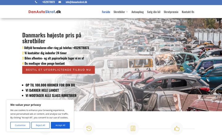 Screenshot of danautoskrot.dk