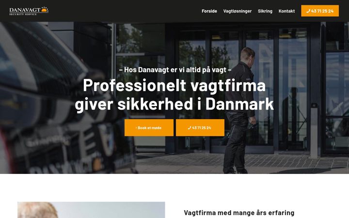 Screenshot of danavagt.dk